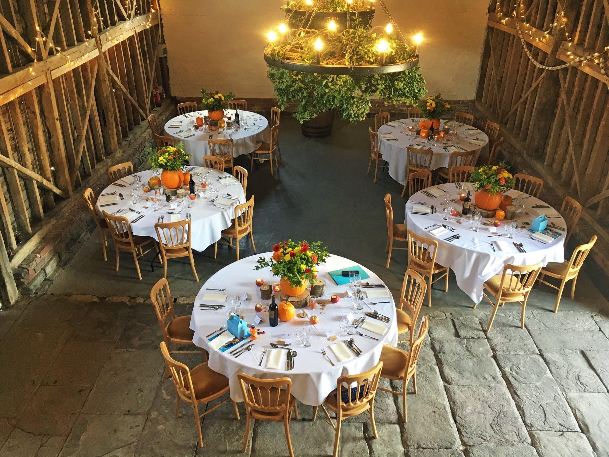 pumpkin wedding centrepieces